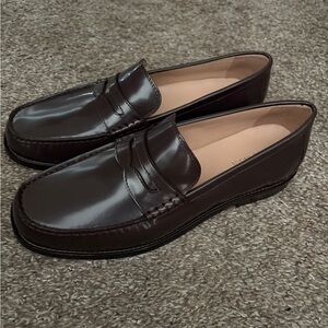 Cole Haan Chocolate Brown Leather Loafers